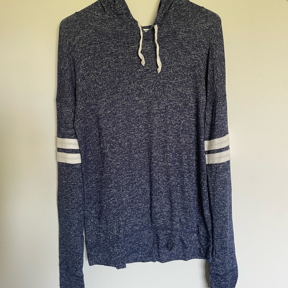 SO Cozy Blue Hoodie with White Accents